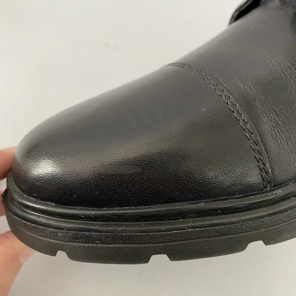 Mens Bostonian Black Leather Waterproof Shoes Size 9.5 Office Work Lightweight‎